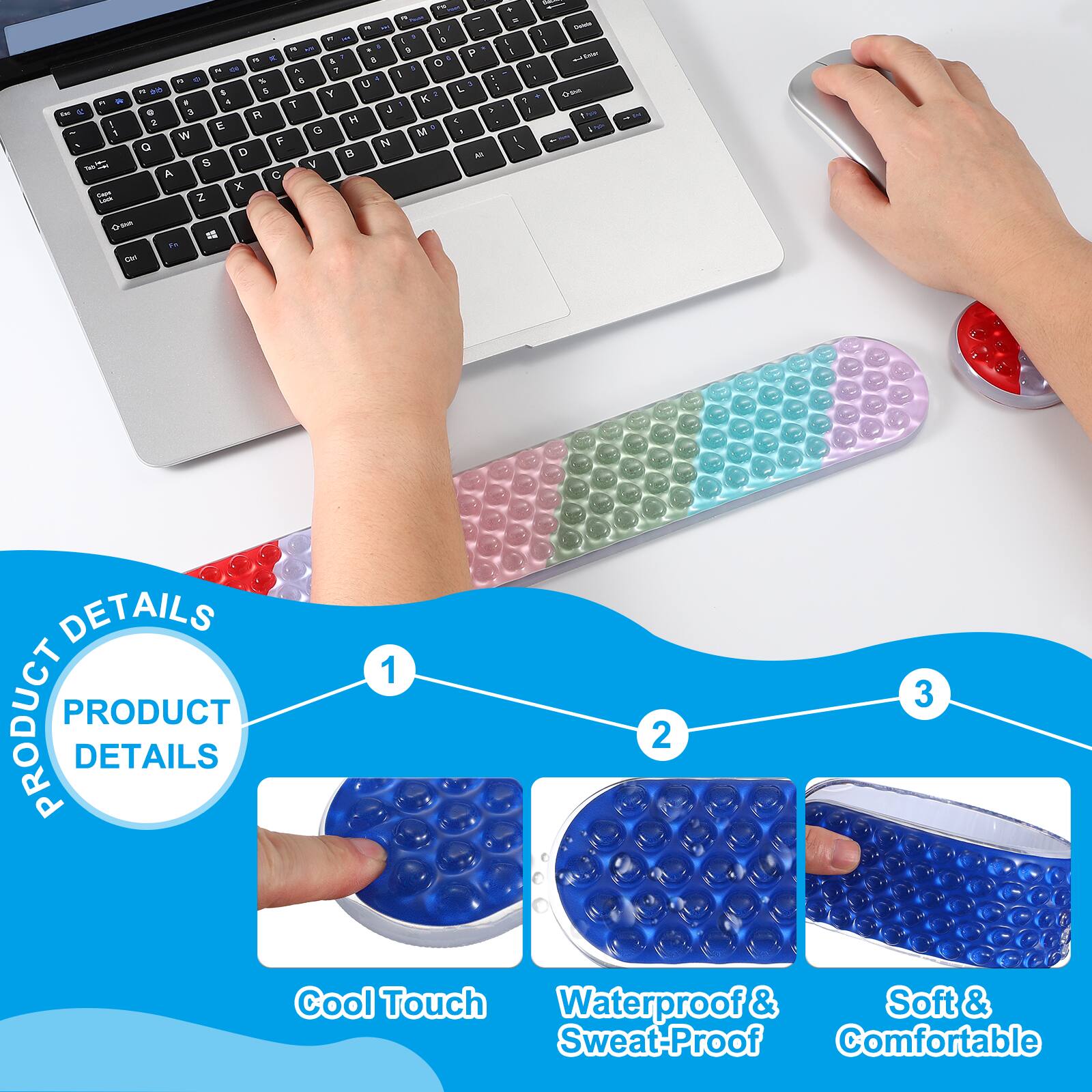 - PRODUCT DETAILS
- 1 Cool Touch
- 2 Waterproof & Sweat-Proof
- 3 Soft & Comfortable