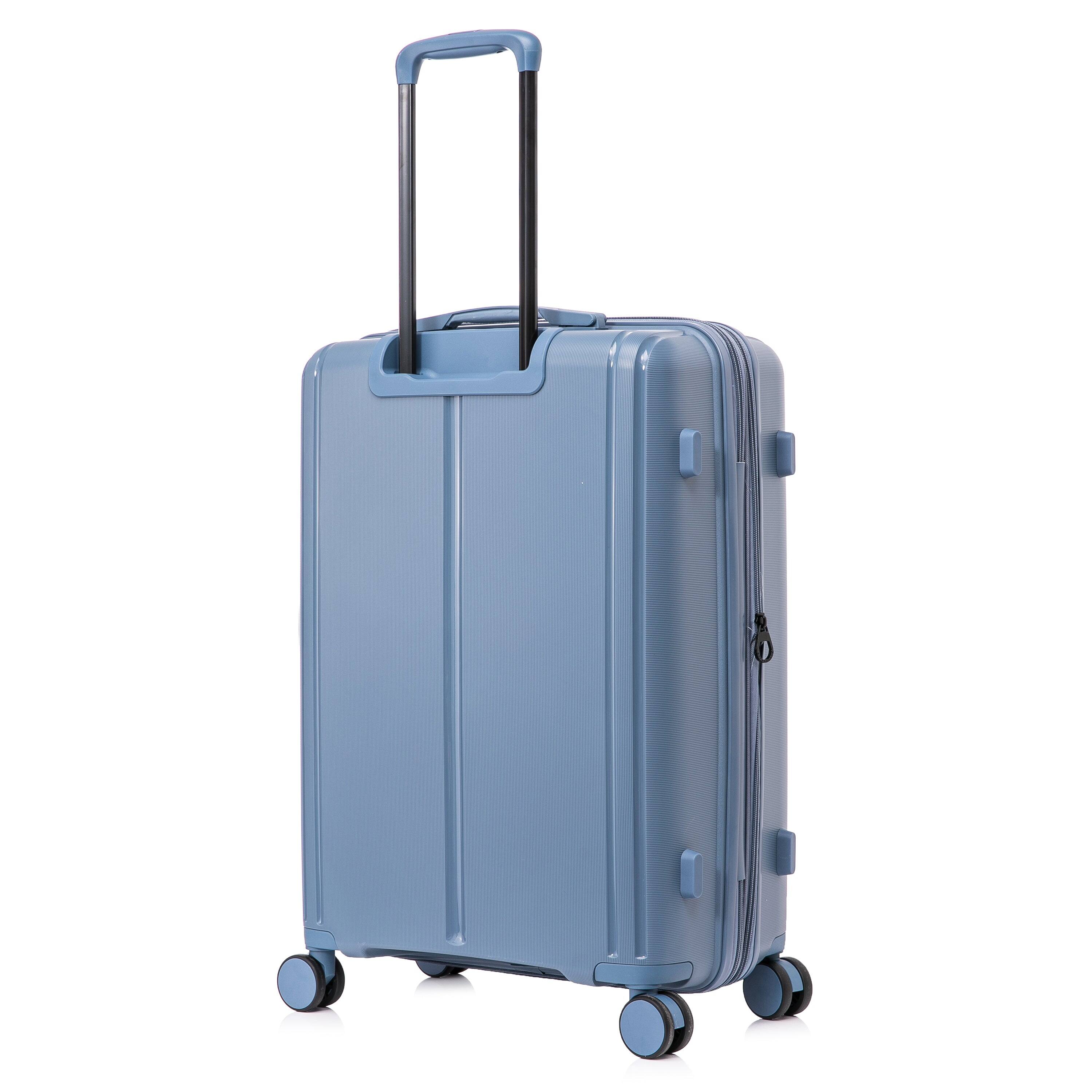 Alt View 3. DUKAP - Airley Lightweight Hardside Spinner Luggage 24" - BLUE.