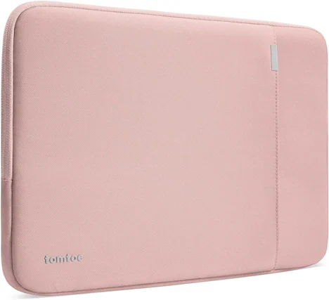 Front. tomtoc - Defender-A13 360° Recycled Laptop Sleeve Bag Case for 13-inch New MacBook Air M5/M4/M3/M2/M1, 13 inch MacBoook Pro/Neo - Pink.
