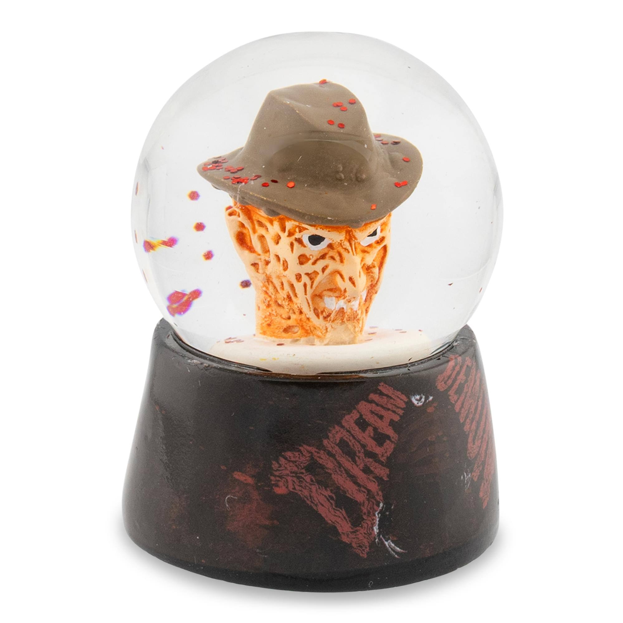 Alt View 1. Silver Buffalo - A Nightmare On Elm Street Freddy Krueger Mini Snow Globe | 2 Inches Tall - Red.