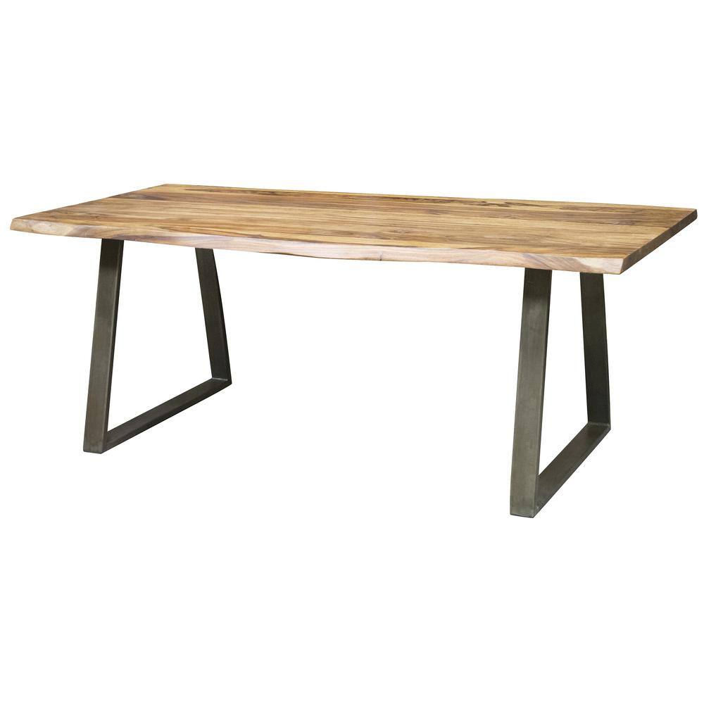 Alt View 1. AmeriHome - AmeriHome Dining Table 63" x 35" with Legs, Seats 4 to 6 - Brown/Black.