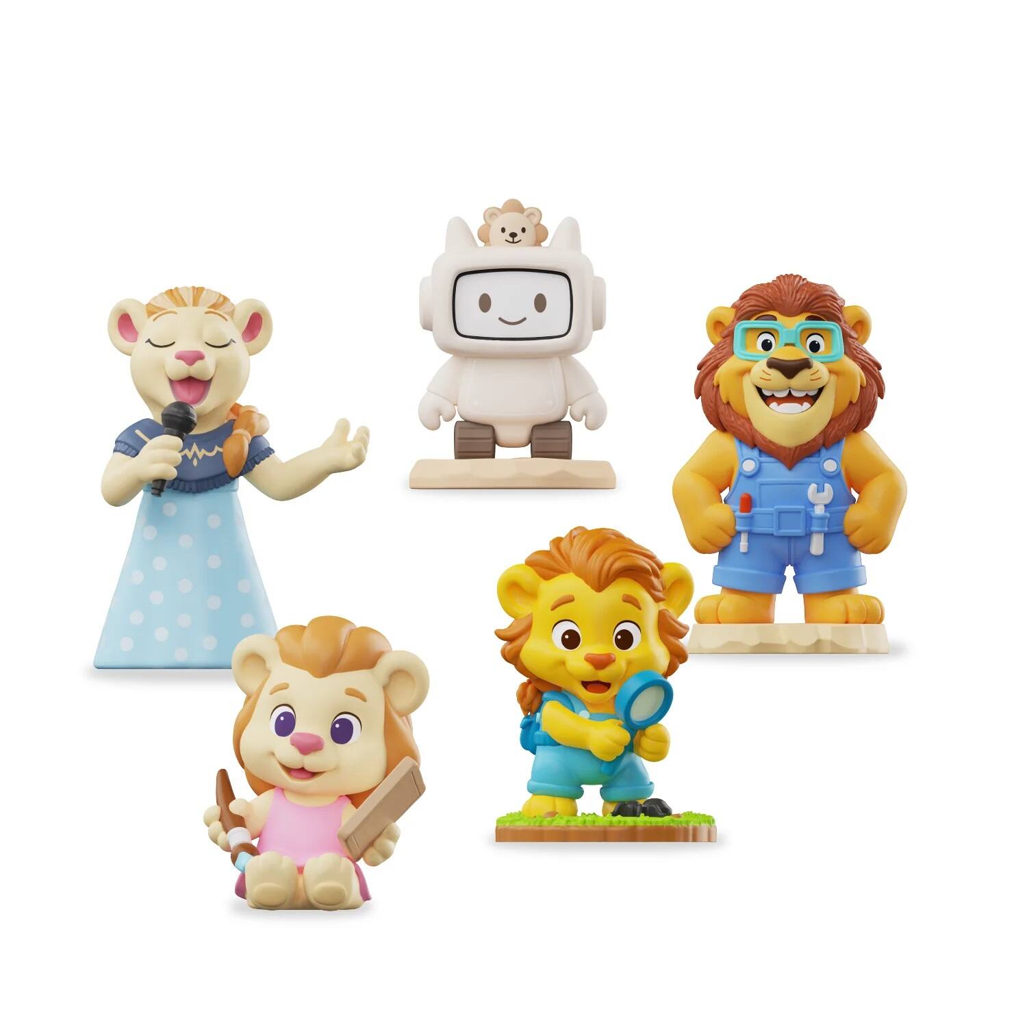 Angle. Baseus - Talenpal Lion Family AI Storyteller Set - Premium Toddlers Educational Toy & Screen-Free Interactive Bedtime Robot - Multicolor.
