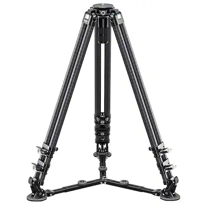 Front. Leofoto - Leofoto LVC-193C Dual-Tube 3-Section Carbon Fiber Tripod with Leveling Base and Handle.