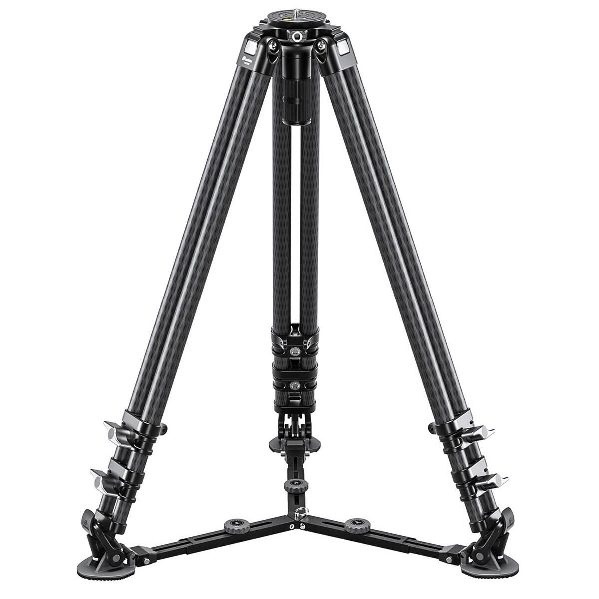 Front. Leofoto - Leofoto LVC-193C Dual-Tube 3-Section CF Tripod with Leveling Base  Handle.