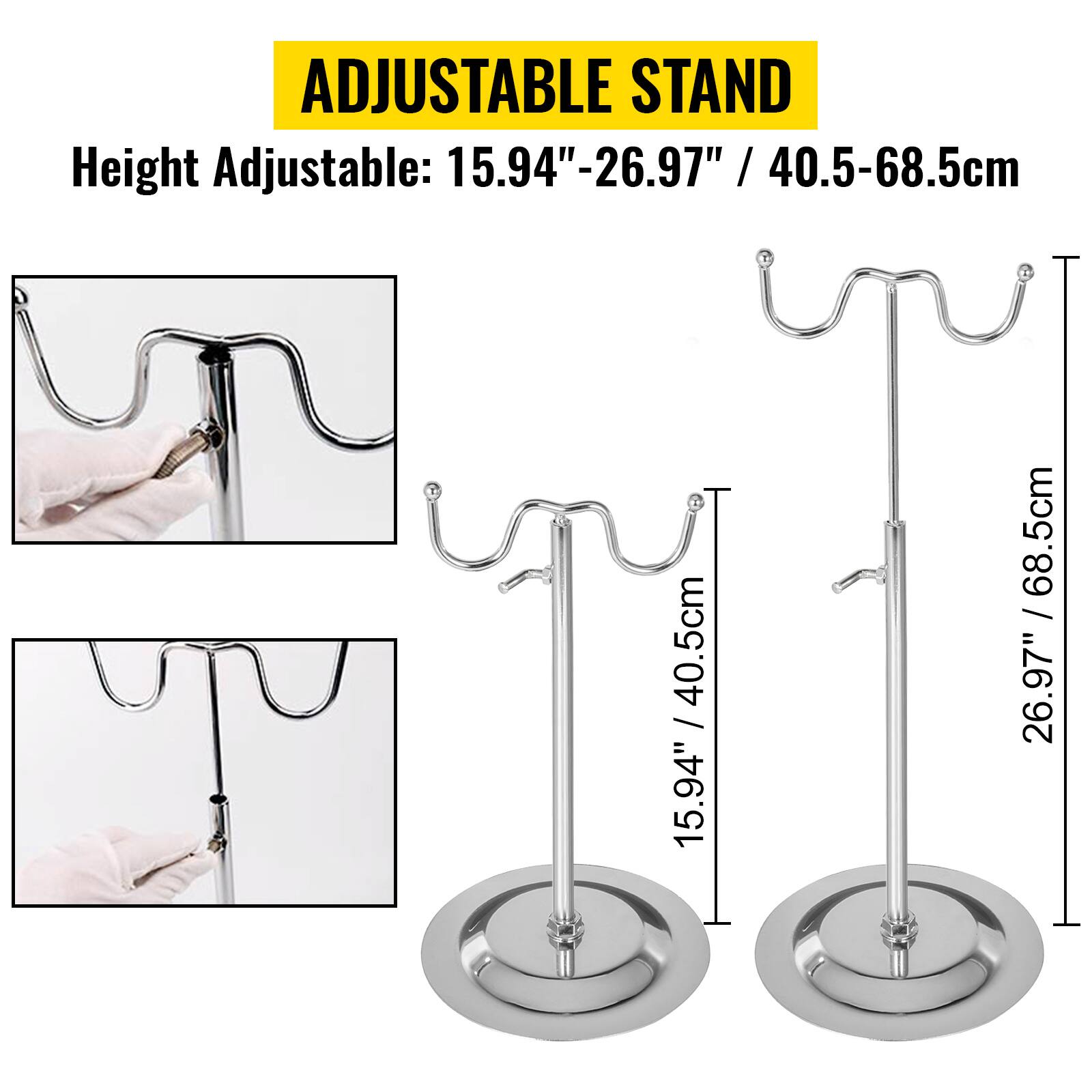ADJUSTABLE STAND  
Height Adjustable: 15.94" - 26.97" / 40.5 - 68.5cm