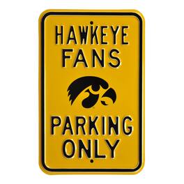 Authentic Street Signs - Gold Iowa Hawkeyes 12" x 18" College Parking Sign - Yellow