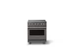 Front. Viking - 30 in. Wide 4 Elements Pro 5 Series 4.7 Cu. Ft. Freestanding Electric Convection Range - Damascus Gray - Damascus Gray.