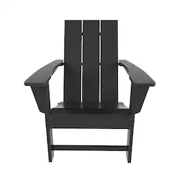 WestinTrends - Ashore Outdoor HDPE Modern Folding Adirondack Chair - Gray