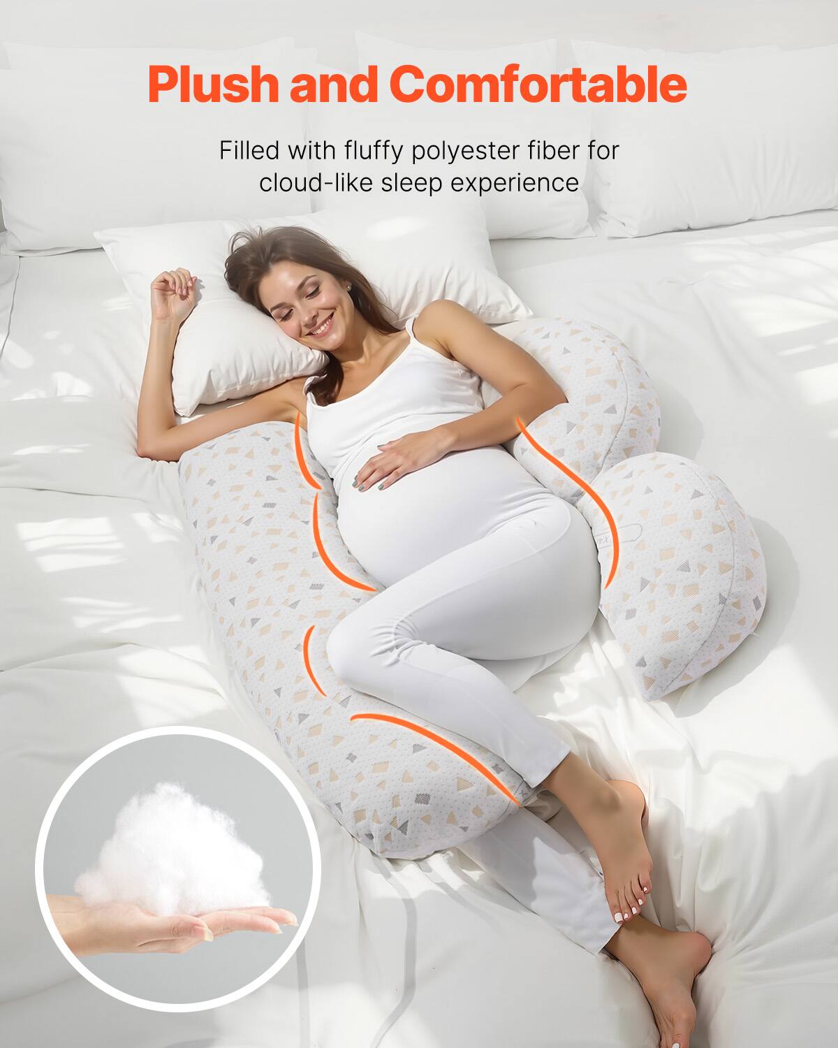 Plush and Comfortable

Filled with fluffy polyester fiber for cloud-like sleep experience