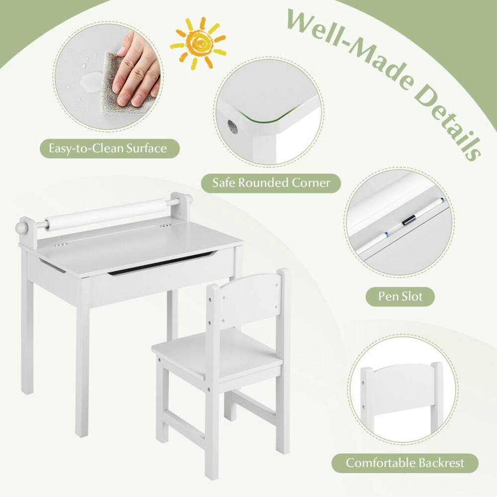Easy-to-Clean Surface  
Well-Made Details  
Safe Rounded Corner  
Pen Slot  
Comfortable Backrest