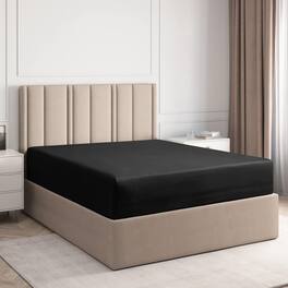 CGK Linens - Premium Fitted Sheet Ultra Soft & Breathable - Deep Pocket for 8"-16" Mattresses - King - Black