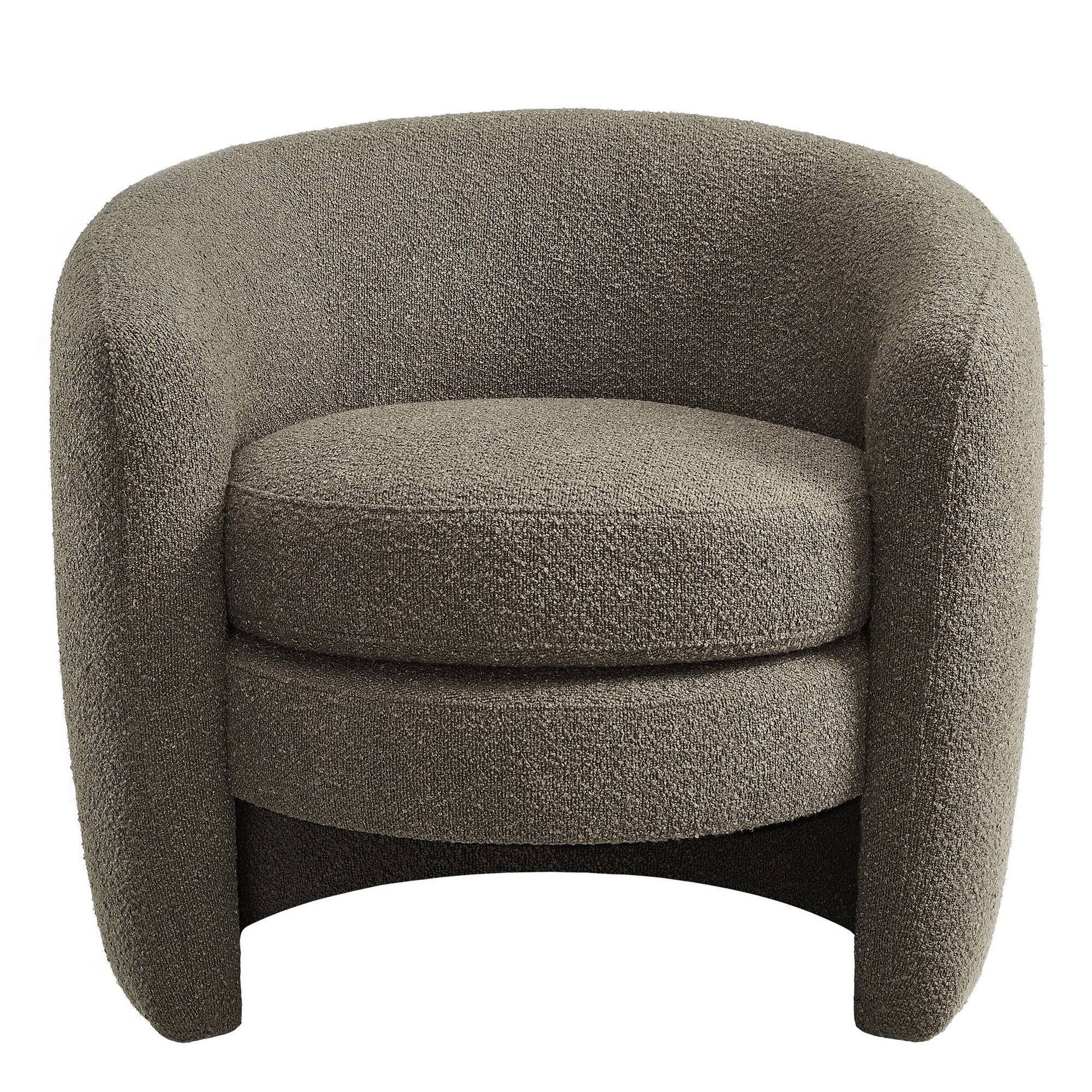Alt View 1. Modway - Affinity Upholstered Boucle Fabric Curved Back Armchair by Modway - Gray.