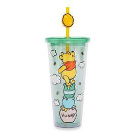 Disney - Winnie the Pooh Hunny Pot Carnival Cup With Lid and Straw | Hold 24 Ounce - Blue