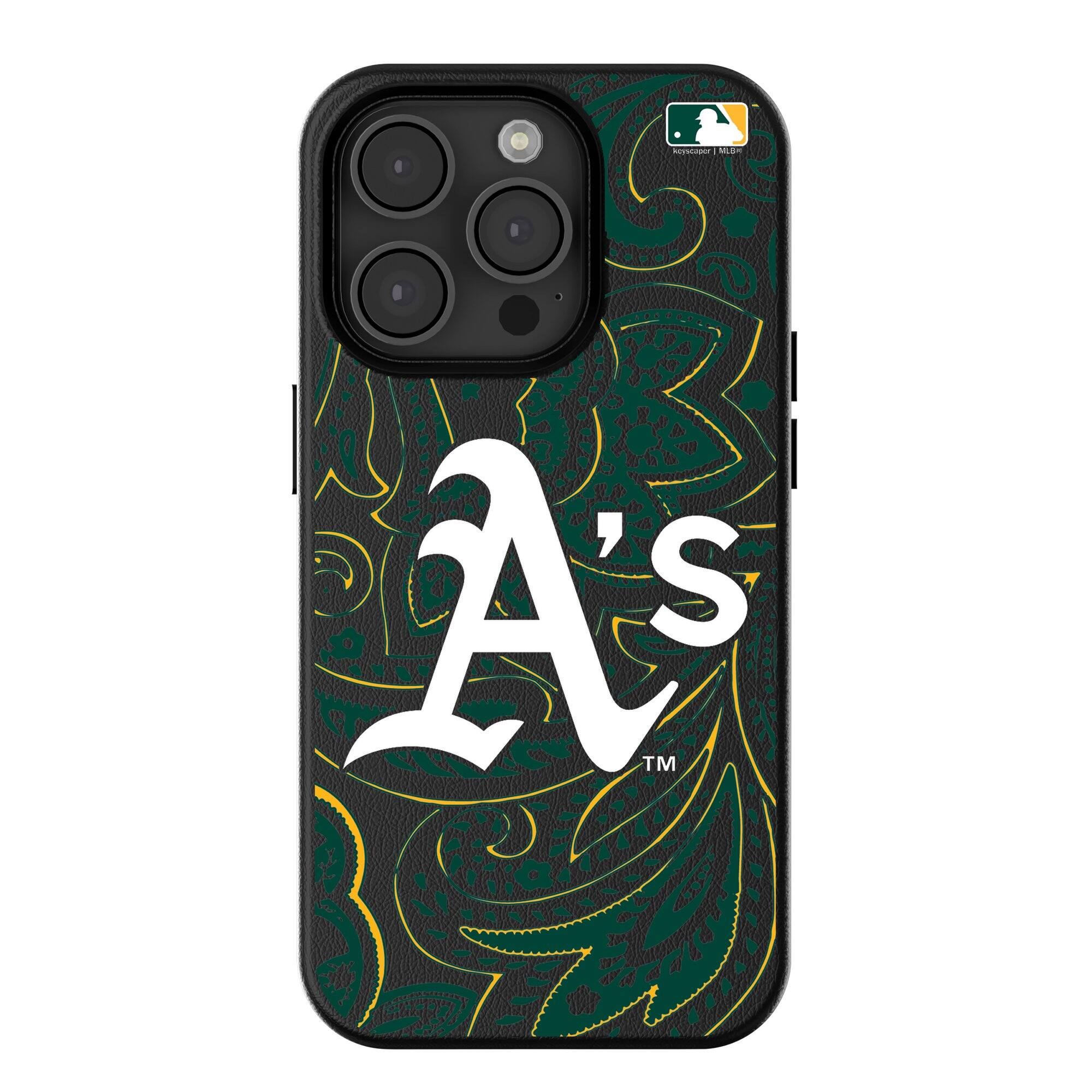 Keyscaper - MLB - Athletics Paisley iPhone Magnetic Bump Case - 16 Pro Max - Black price history on PriceWatchPro