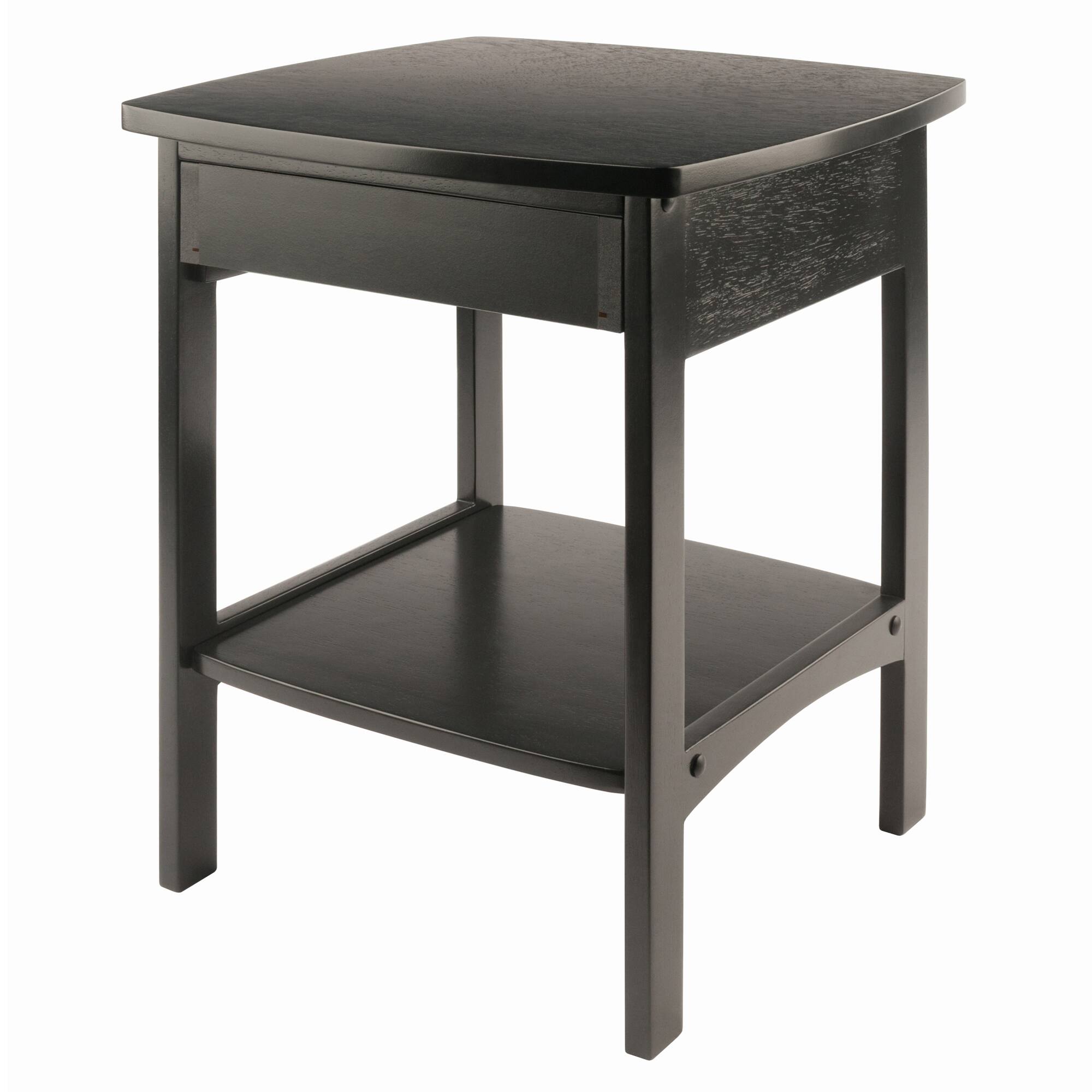 Alt View 9. Winsome Wood - Claire Curved Accent Table, Nightstand - Black.
