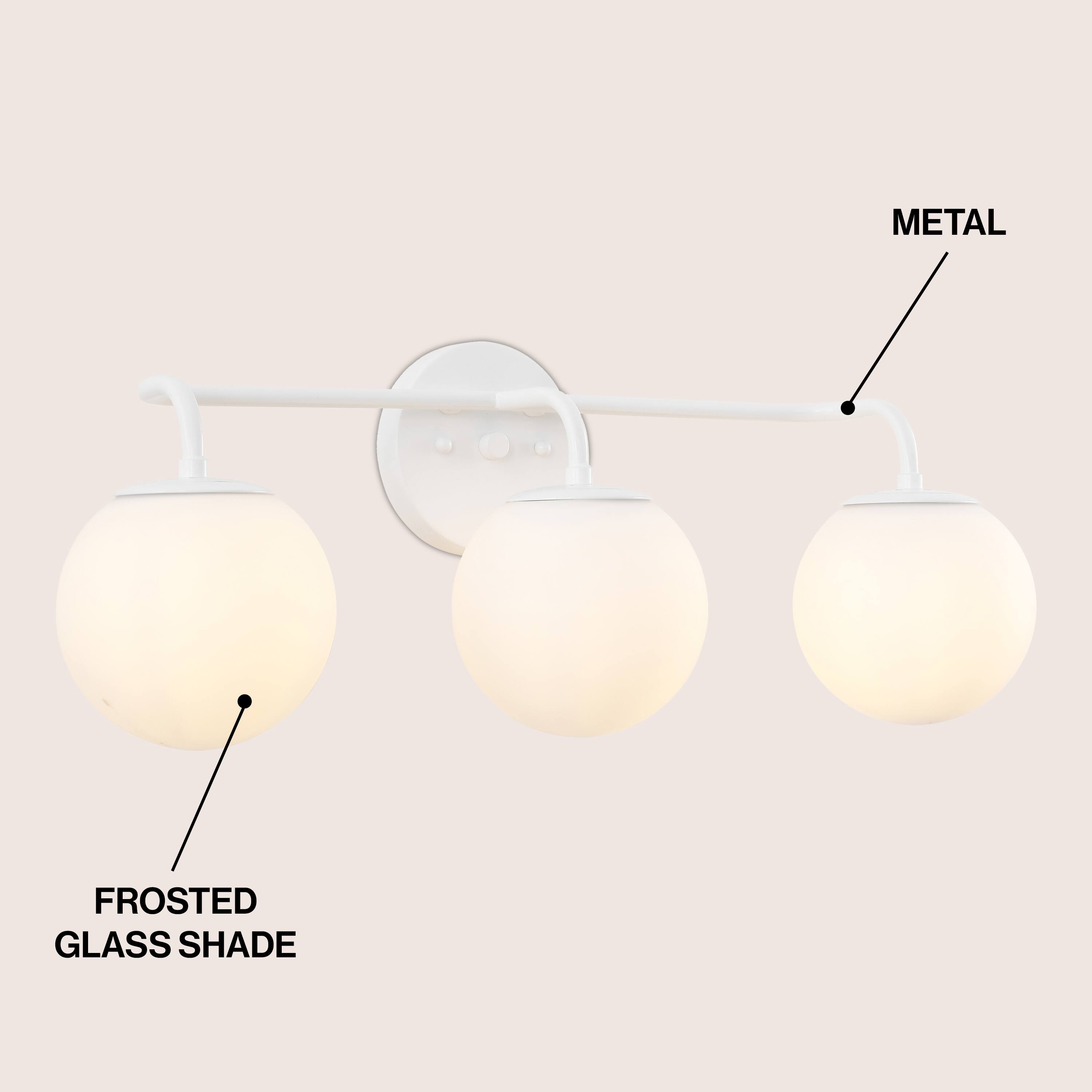 METAL  
FROSTED GLASS SHADE