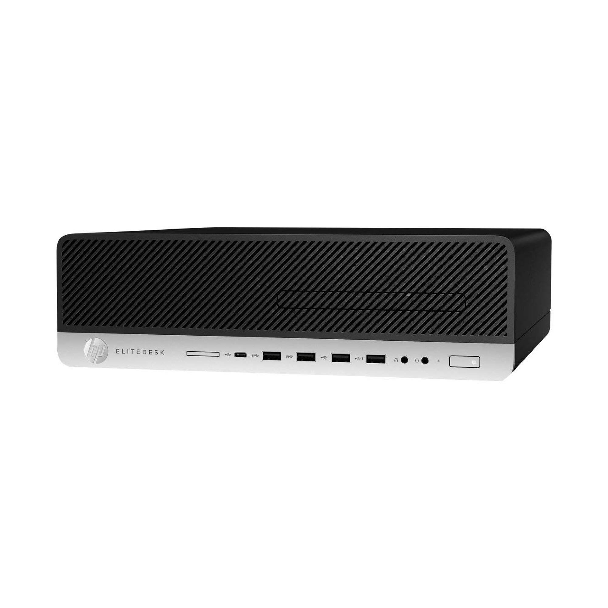 Angle. HP - HP Elitedesk 800 G3 Desktop Intel Core i5 3.20Hz 8GB 256GB SSD W11P - Black.