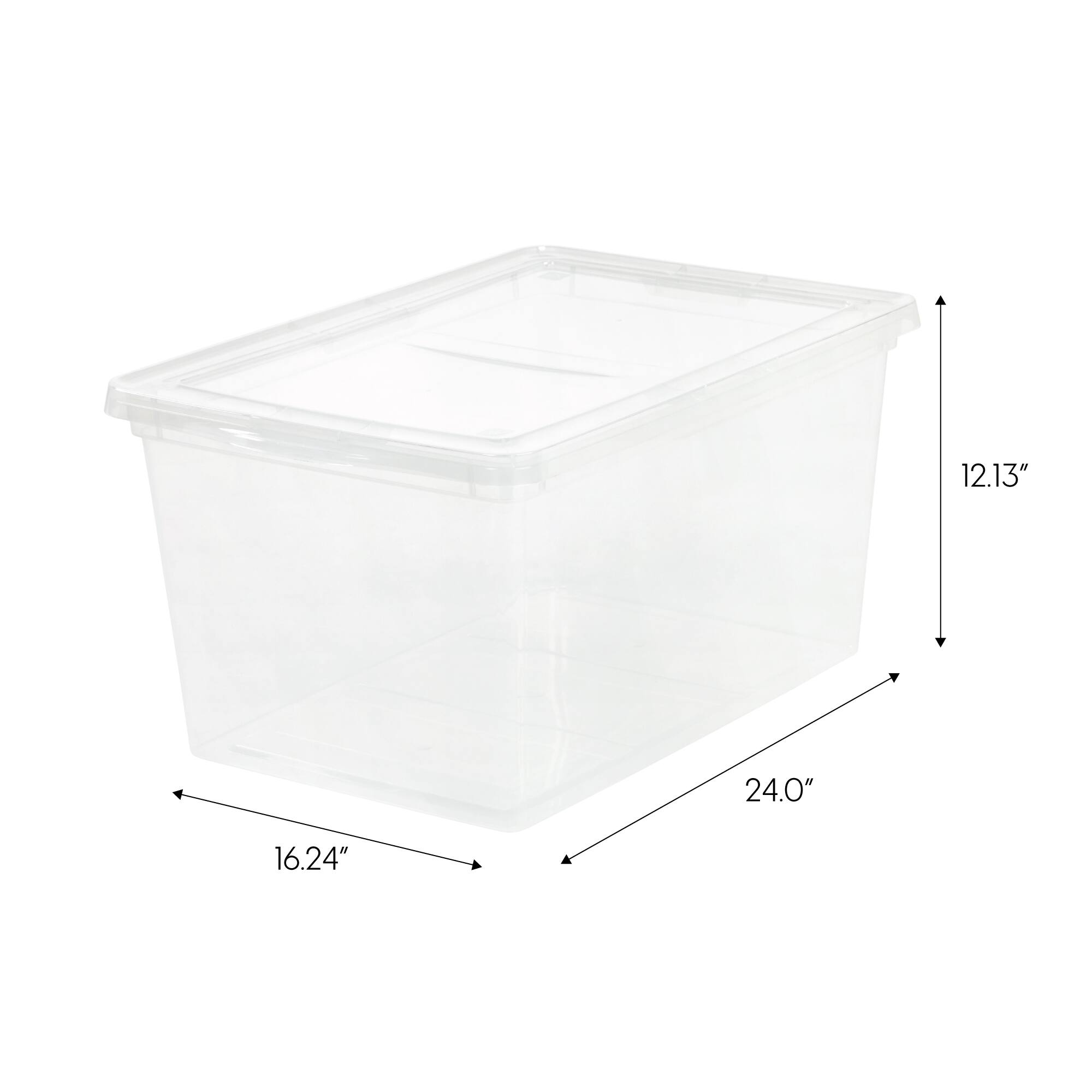 IRIS USA Plastic Storage Bin Tote Organizing Container with Latching ...