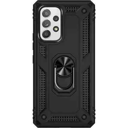 Front. SaharaCase - Military Kickstand Case for Samsung Galaxy A53 5G - Black.