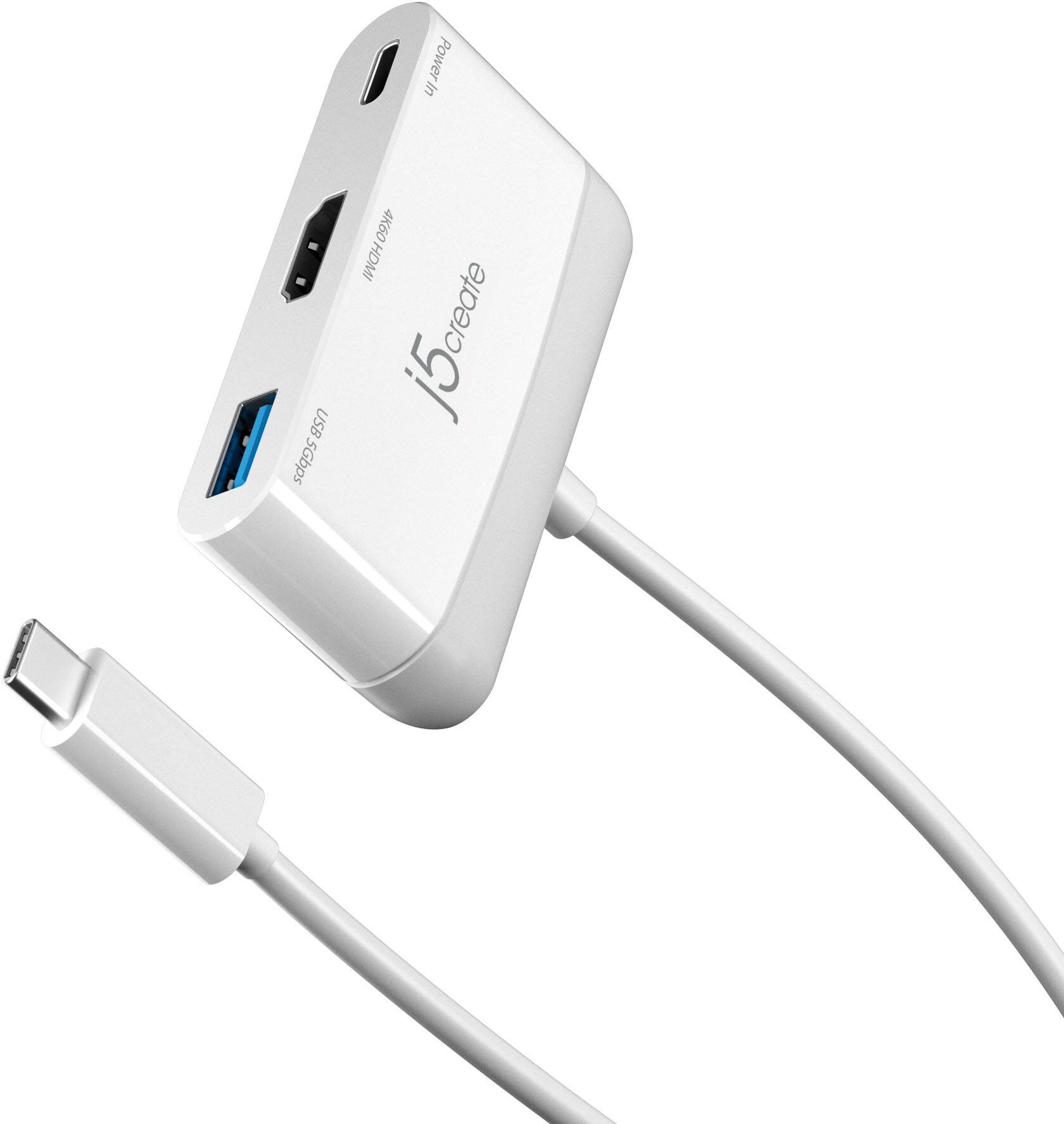 Power in USB 5Gbps 4K60 HDMI j5create