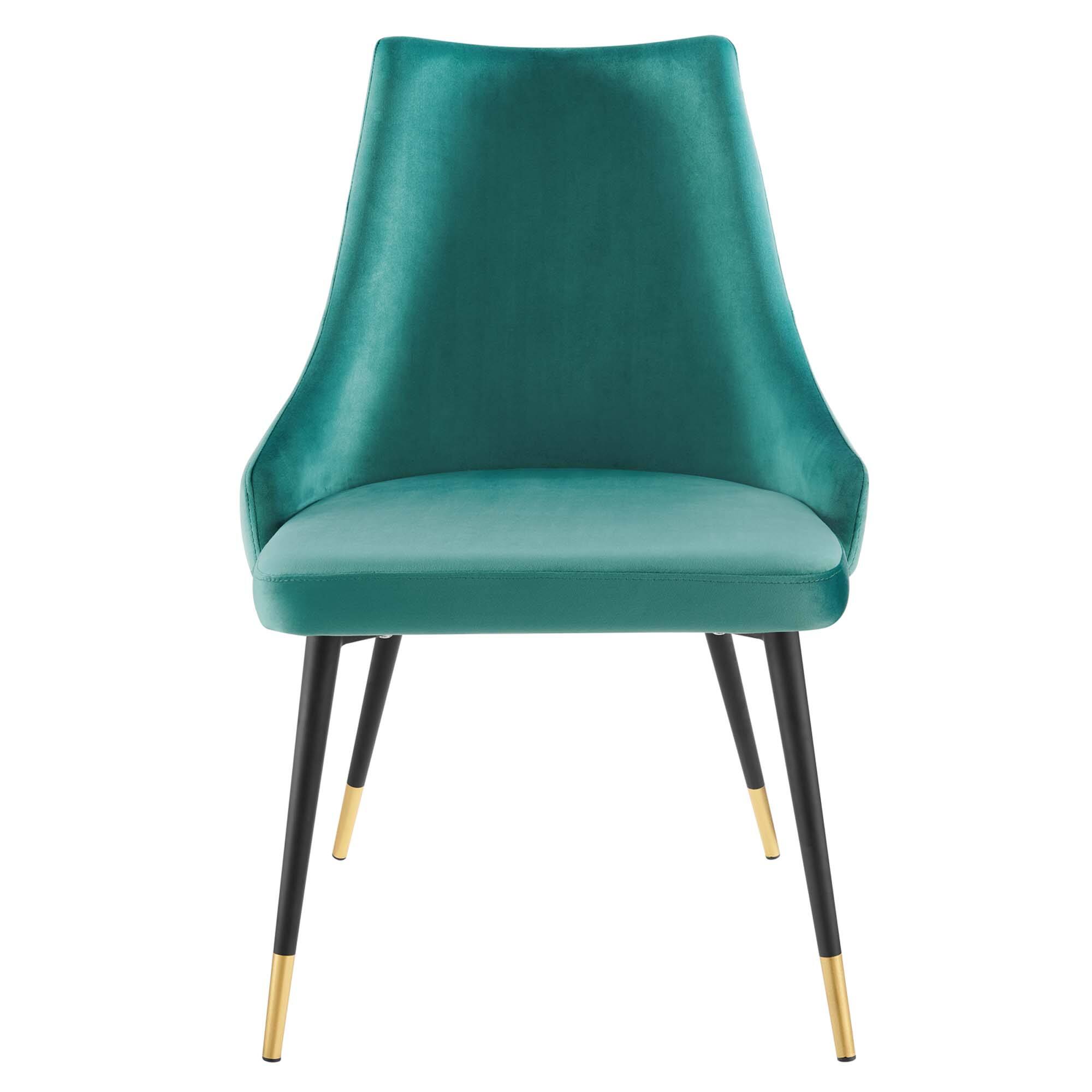 Alt View 3. Modway - Adorn Tufted Performance Velvet Dining Side Chair by Modway - Teal.