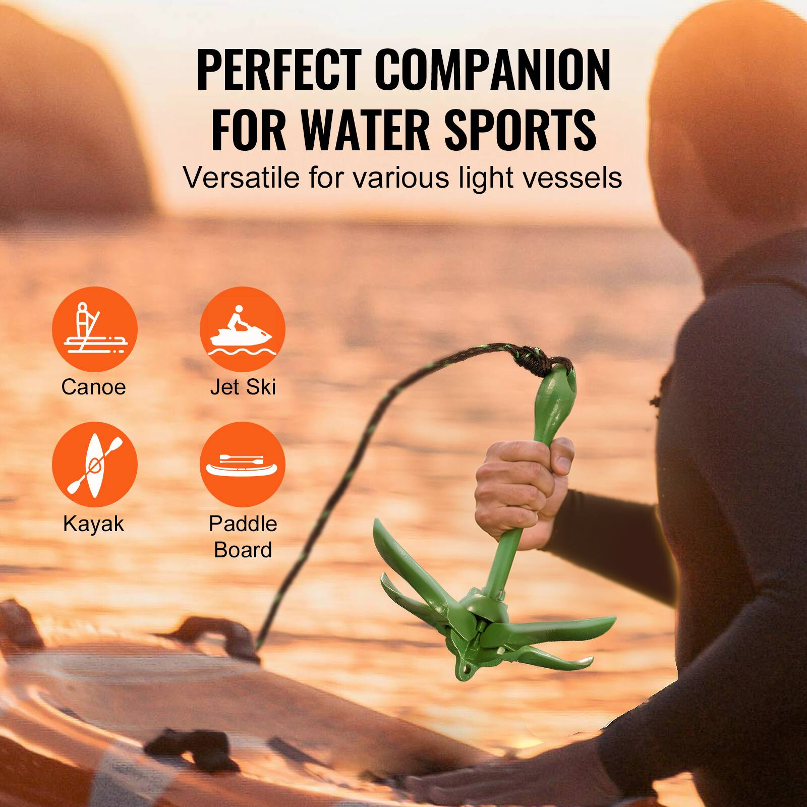 PERFECT COMPANION FOR WATER SPORTS  
Versatile for various light vessels  
Canoe  
Jet Ski  
Kayak  
Paddle Board