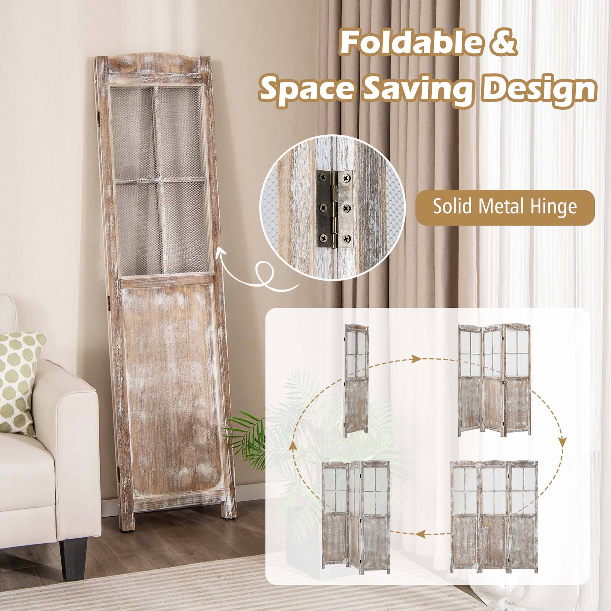 Foldable & Space Saving Design  
Solid Metal Hinge