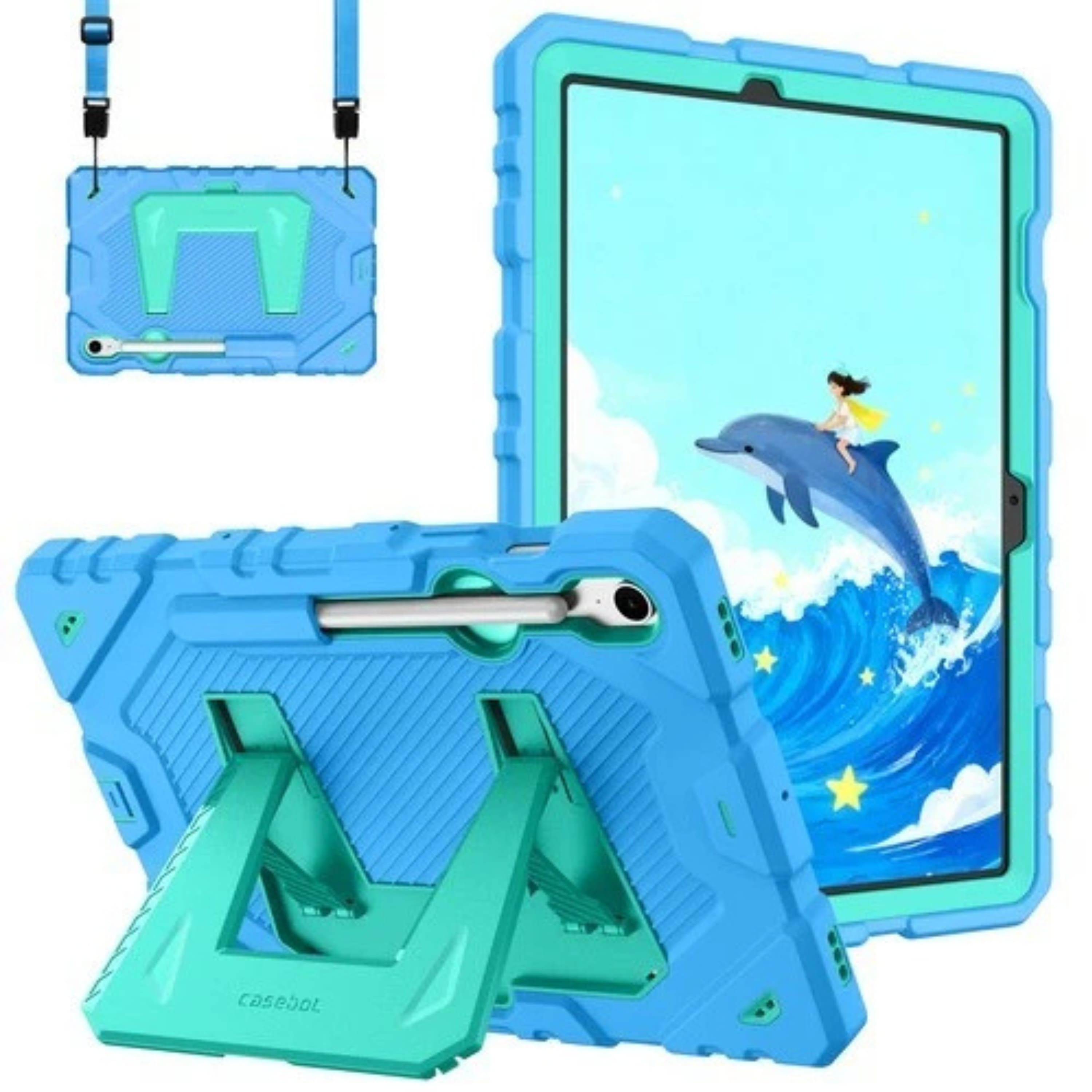 Kitcheniva - Shockproof Case for Samsung Galaxy Tab S10 Lite / S10 FE Stand Cover - Blue price history on PriceWatchPro