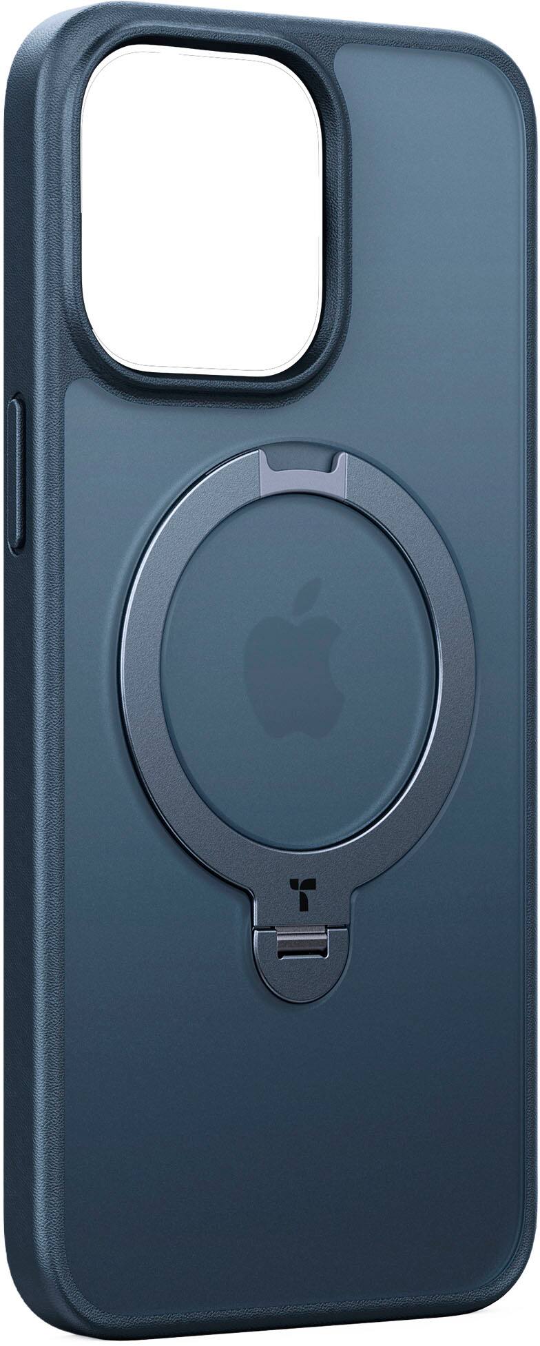 Alt View 3. TORRAS - UPRO Ostand Spin 360° Magnetic Stand Military Grade Shockproof & MagSafe-Compatible Case for Apple iPhone 15 Pro Max - Black.