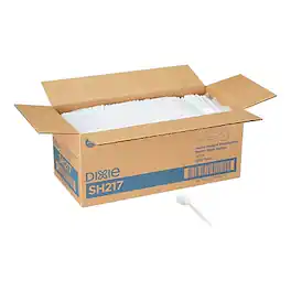 Dixie - Heavy-Weight Polystyrene Plastic Soup Spoons by GP PRO, 1000/Carton - White