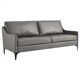 Corland Leather Sofa by Modway - Gray