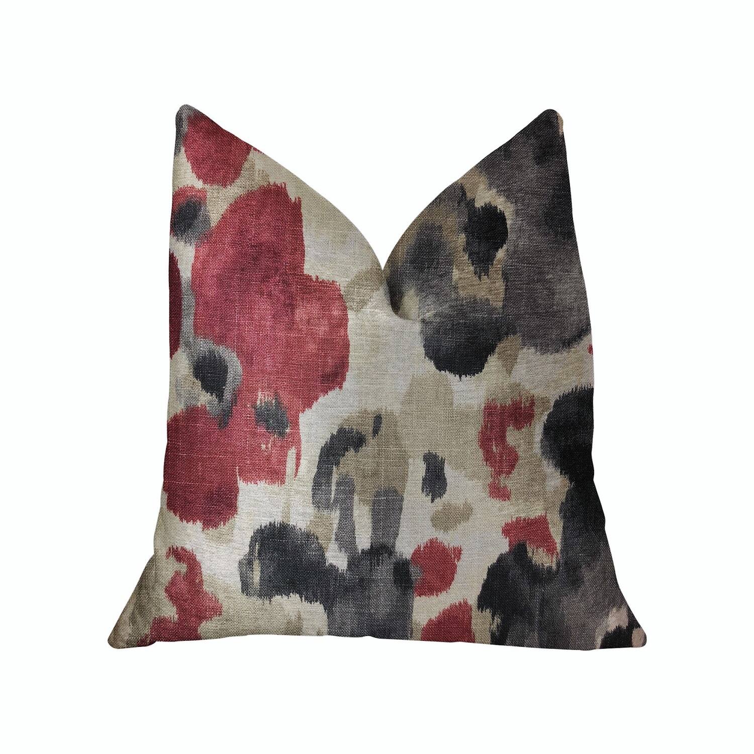 Front. Plutus Brands - Pretty Passion Luxury Throw Pillow - Double sided 26" x 26" - Multicolor.