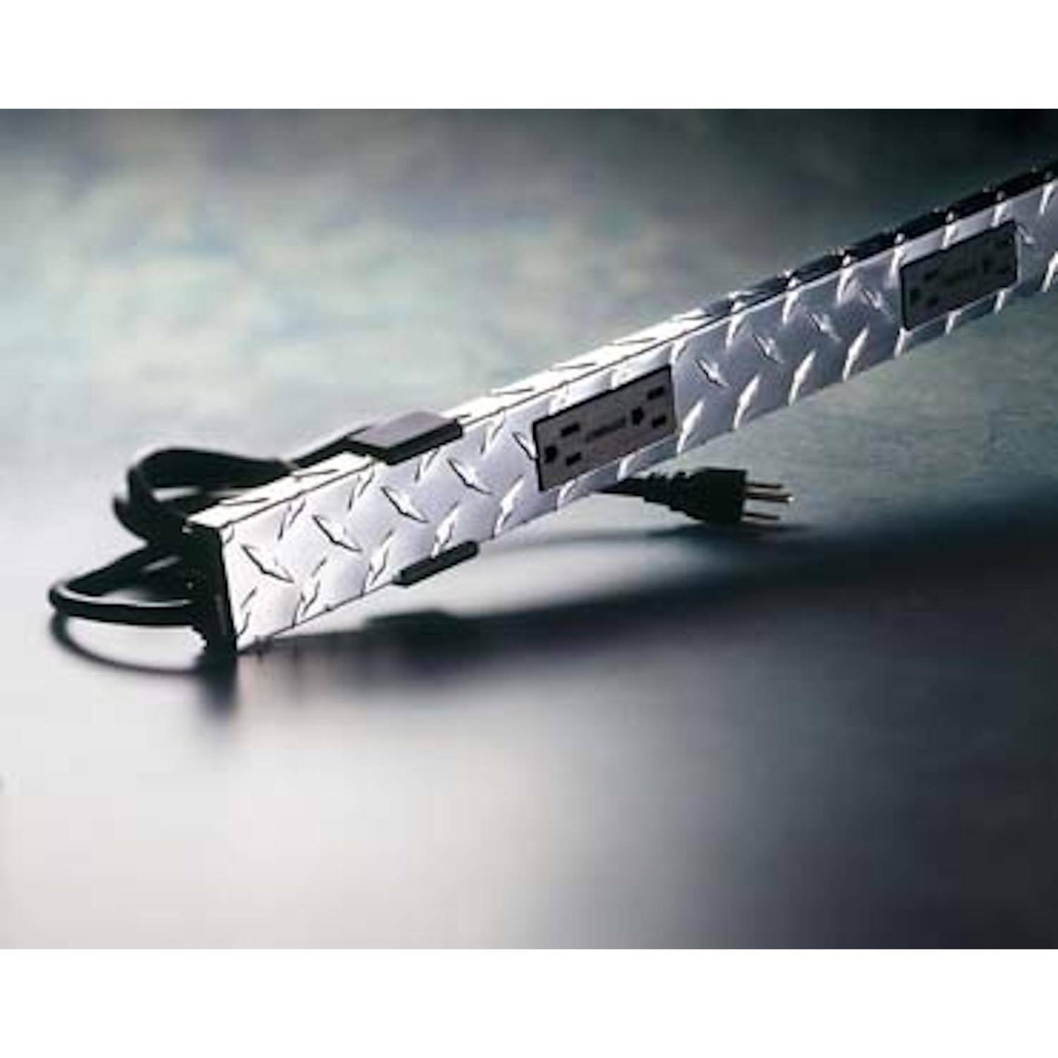 Angle. Legrand - Legrand 6 ft. L 10 outlets Power Strip Silver - Silver.