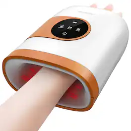 CINCOM - Hand Massager with Heat, Compression & Touch Screen - Lively Orange