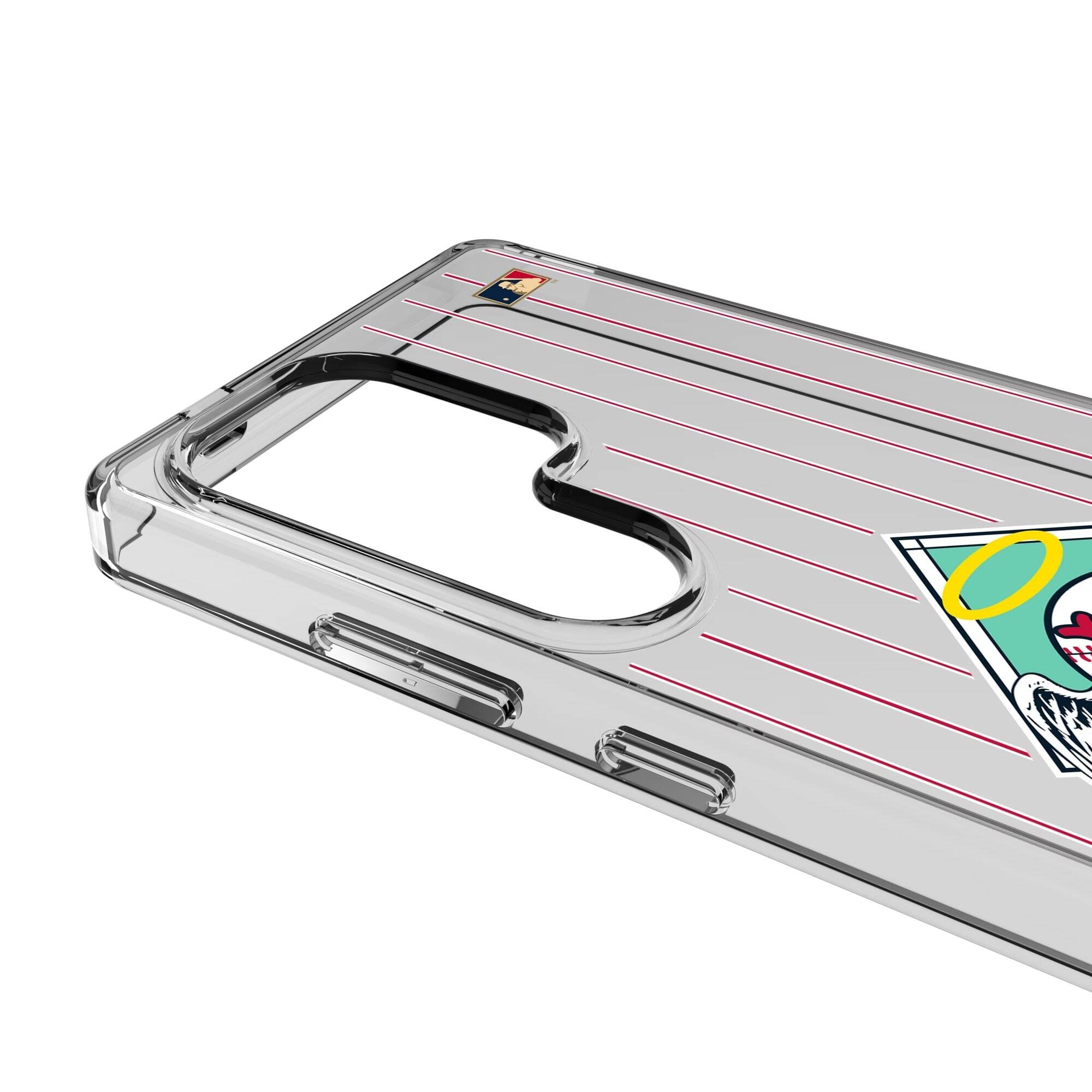 Alt View 2. Keyscaper - Los Angeles Angels Cooperstown Galaxy Clear Case - S23 Ultra - Multicolor.