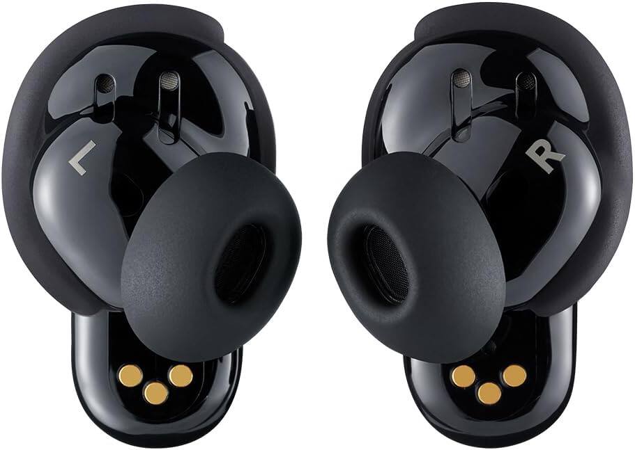 Back. Bose - Bose QuietComfort Ultra Earbuds (2nd Gen) Bundle with Fast Charger - Noise Cancelling (Black) - Black.