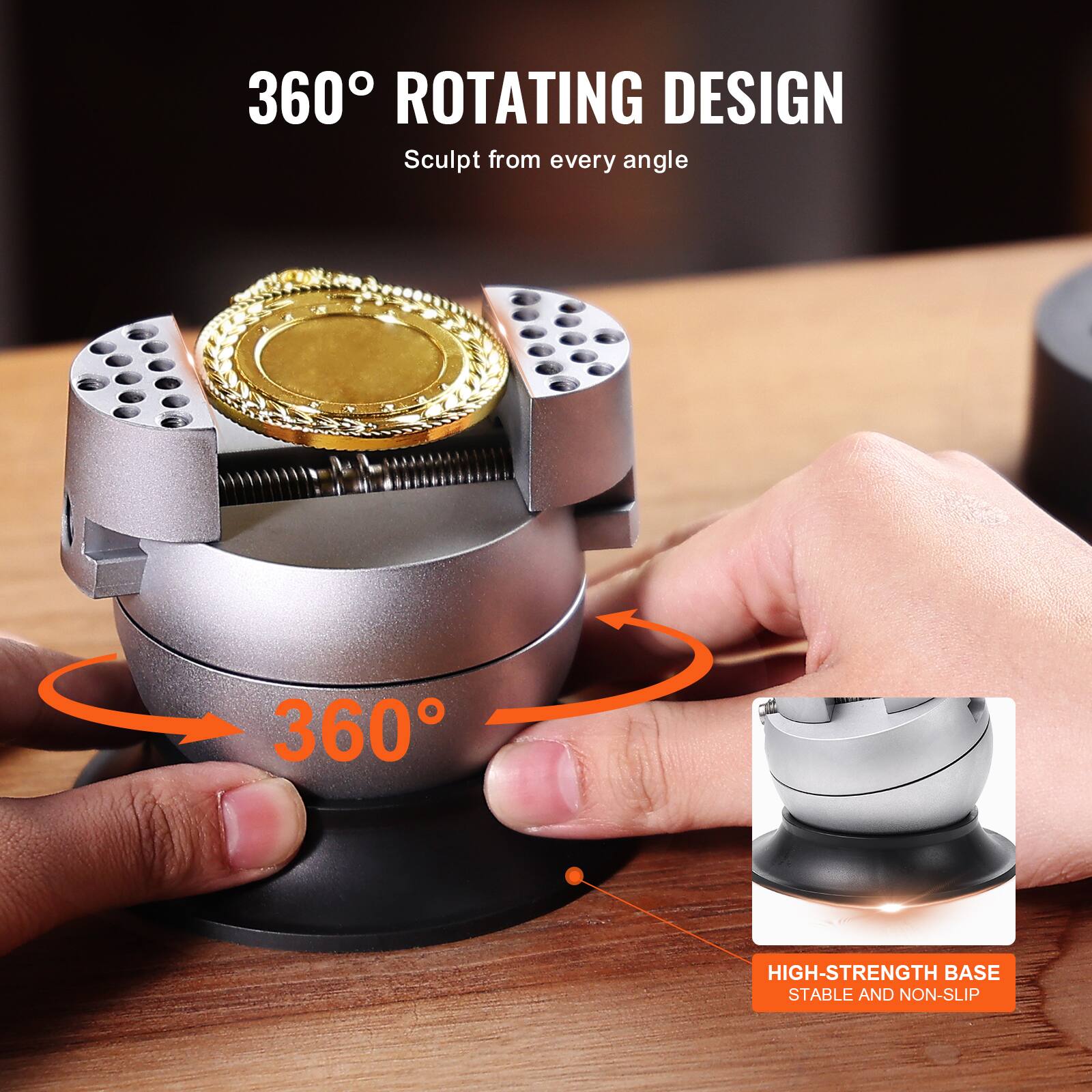 360° ROTATING DESIGN  
Sculpt from every angle

360°

HIGH-STRENGTH BASE  
STABLE AND NON-SLIP