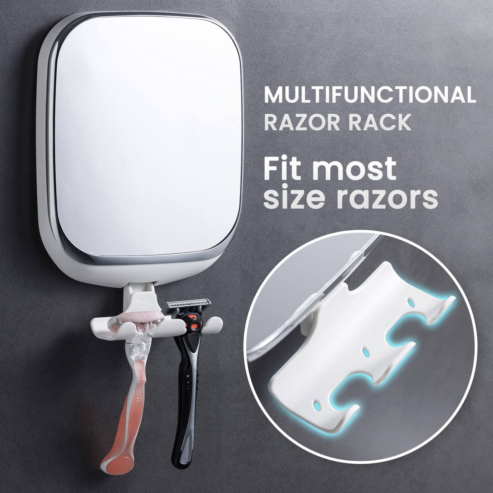 MULTIFUNCTIONAL RAZOR RACK  
Fit most size razors