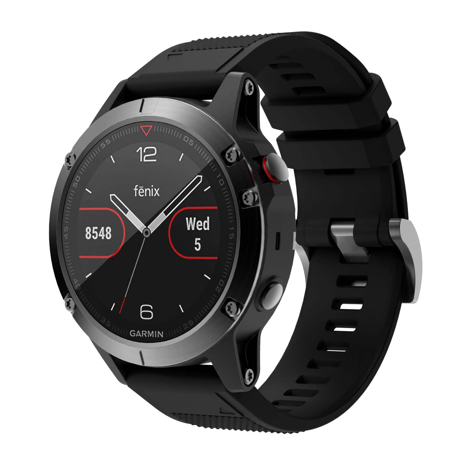 Photos - Smartwatches Summit StrapsCo -  Strap QuickFit 22 Silicone Rubber Watch Band For Garmin Epix Gen 2 - Black ep2.g.r72.1 