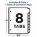 Includes 8 Tabs + 1 Table of Contents Page
8 Tabs
11" x 8.5"