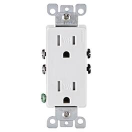 Leviton - 15 amps 125 V Duplex Weather Resistant Outlet 5-15R 1 pk - White