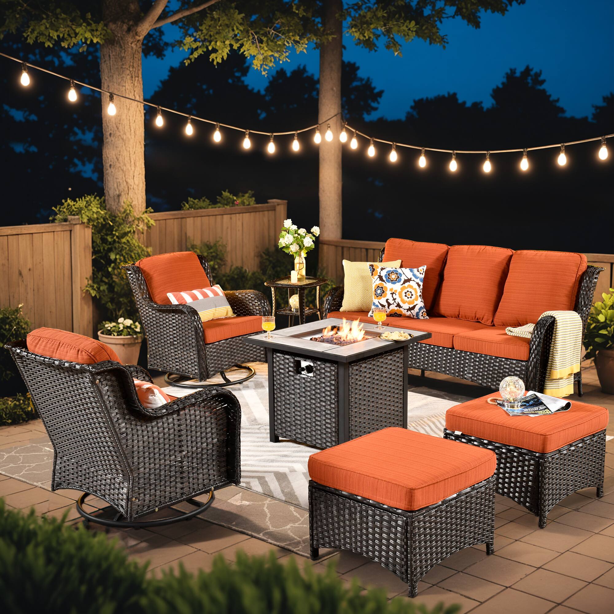 Orange Red(Brown Wicker)