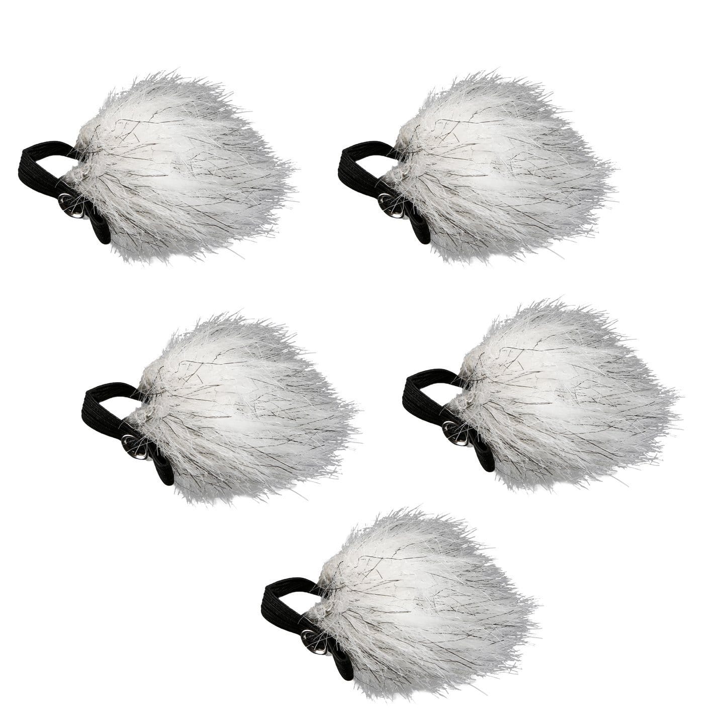 MOVO - WS10n Universal Furry Outdoor Microphone Windscreen Muff for All Lavalier Microphones (5 PACK)