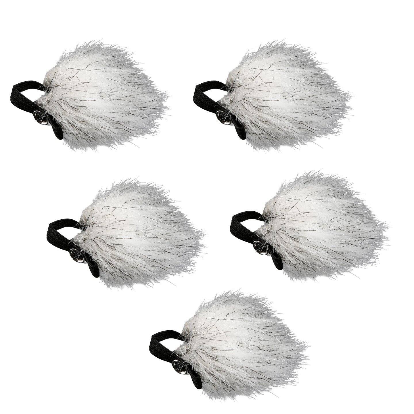 MOVO - WS10n Universal Furry Outdoor Microphone Windscreen Muff for All Lavalier Microphones (5 PACK)