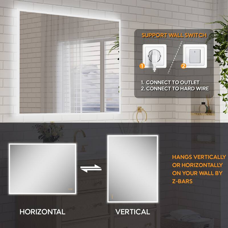 SUPPORT WALL SWITCH

1. CONNECT TO OUTLET
2. CONNECT TO HARD WIRE

HANGS VERTICALLY OR HORIZONTALLY ON YOUR WALL BY Z-BARS

HORIZONTAL

VERTICAL