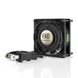 AC Infinity - AXIAL 8025, 120V AC Muffin Cooling Fan, 80mm x 80mm x 25mm - Black