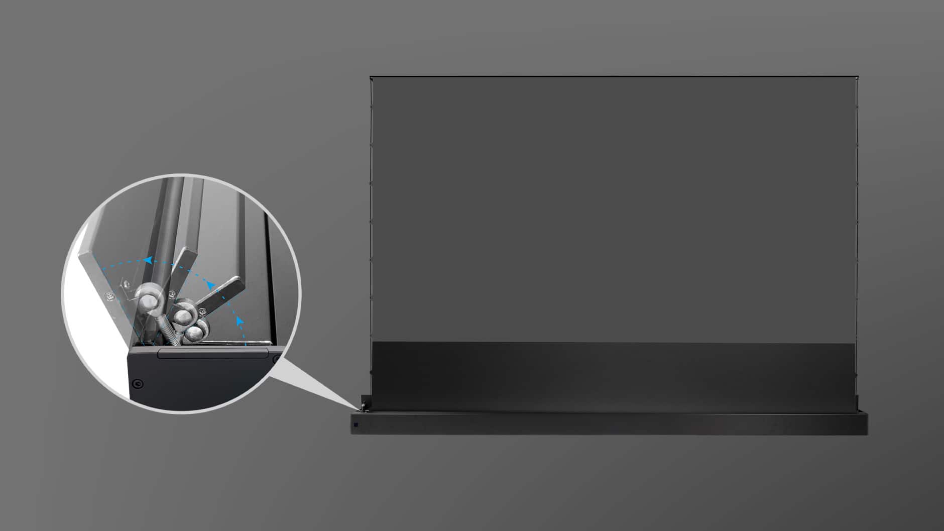 Alt View 16. Screen Innovations - Short Throw Lift - 110" - Floor Rising ALR Ultra Short Throw Projector Screen - Black.