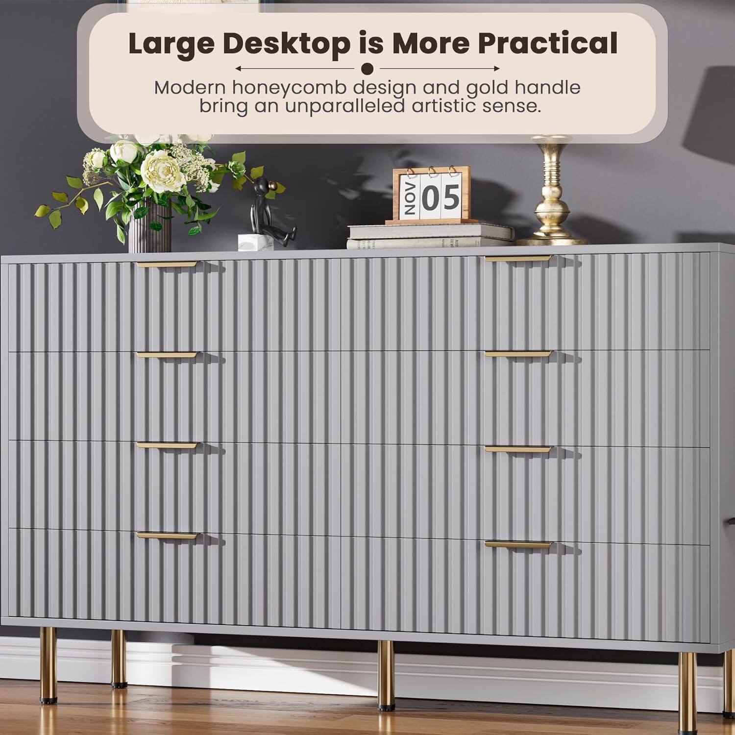 Large Desktop is More Practical

Modern honeycomb design and gold handle bring an unparalleled artistic sense.