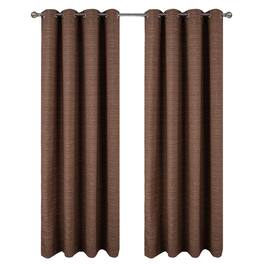 RT Designers Collection - RT Designer Collection Kensington Jacquard Foam Backed Luxurious Decorative Grommet Curtain Panel 54" x 84" - Coffee