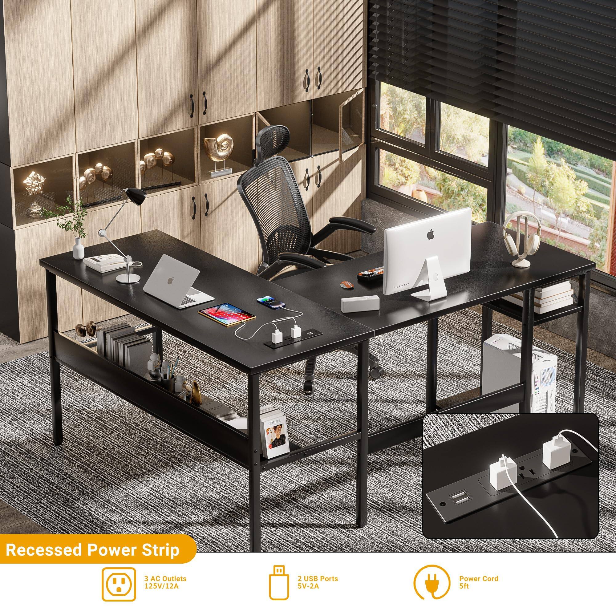 Recessed Power Strip

- 3 AC Outlets
- 125V/12A
- 2 USB Ports
- 5V/2A
- Power Cord 5ft